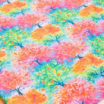 AA147 - Decoratieve stof - Bomen in aquarel in meerdere