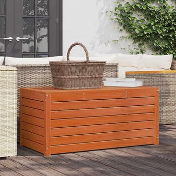 vidaXL Opslagdoos Bewerkt hout 101 x 50,5 x 46,5 cm Wasbruin, Verzenden, Nieuw