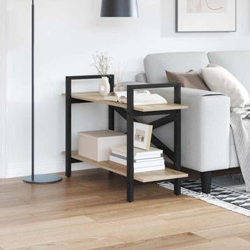 vidaXL Boekenplank 2-laags 100 x 33.5 x 64 cm Bewerkt hout, Verzenden
