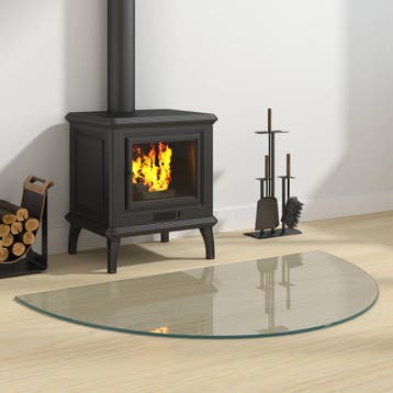 vidaXL Glazen haardplaat Doorzichtig 1000 x 600 mm Glas, Verzenden