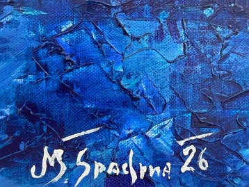 Miroslav Spadrna (pintorcheco) - Travesía Azul-XL, Antiquités & Art