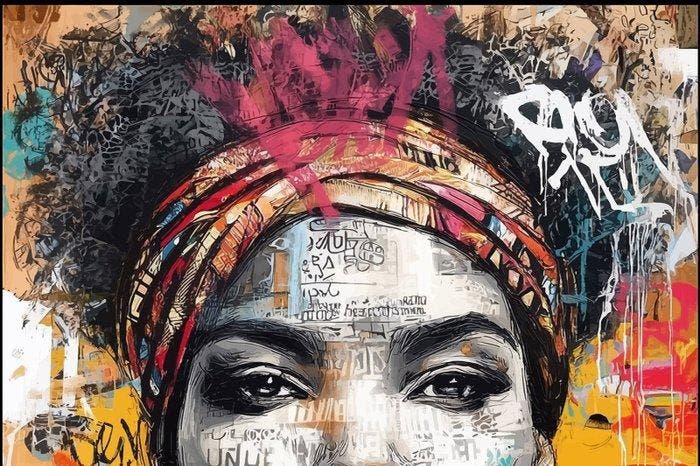 IPR Graph - Mujer Africana: La Dignidad en el Lienzo Urbano, Antiek en Kunst, Kunst | Niet-Westerse kunst