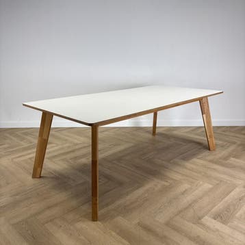 Hutten SP-E/71  eetkamertafel 195x100 cm, eiken hout -, Gebruikt, Bureau
