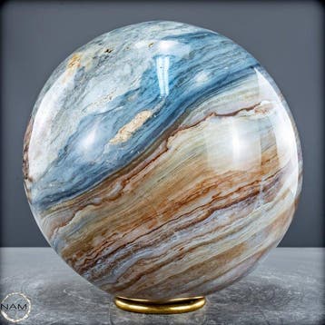 Gebandeerde Ocean-Jaspis-kogel – Zachte natuurkunst in, Verzamelen