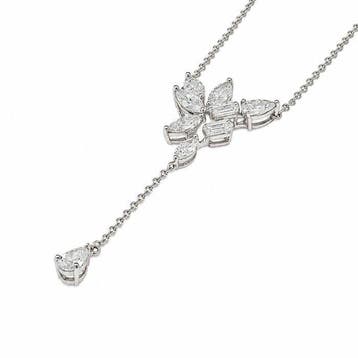 Halsketting - 14 karaat Witgoud - 0.89ct. tw. Diamant, Nieuw