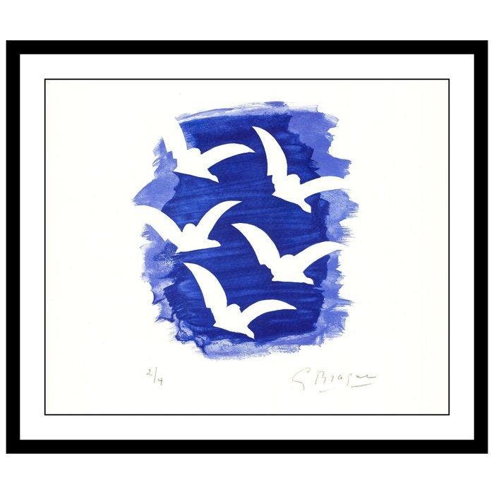 Georges Braque (1882-1963) - Les oiseaux, Antiquités & Art, Antiquités | Autres Antiquités