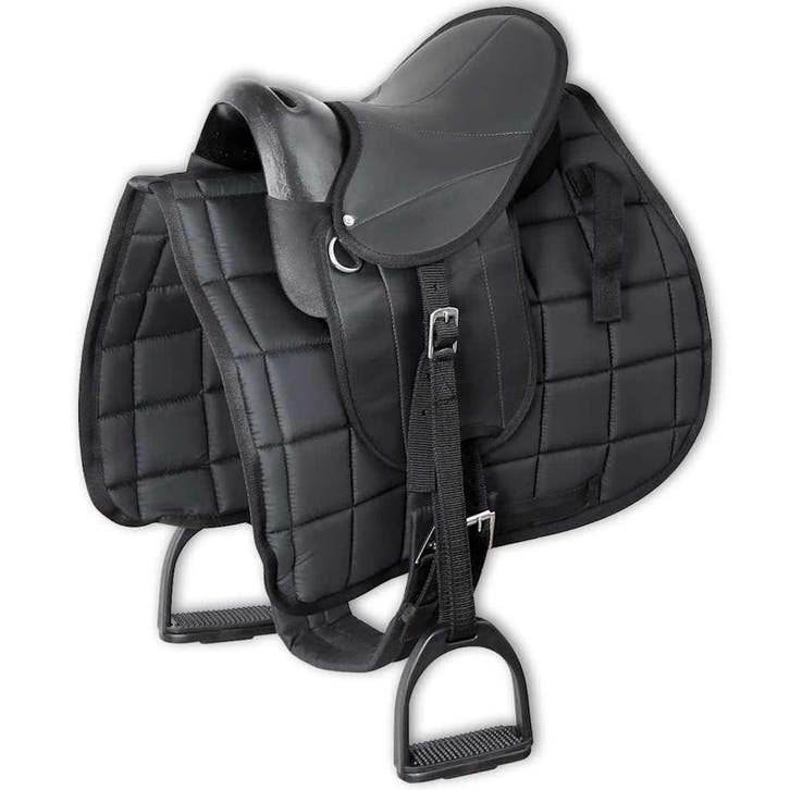 vidaXL Ponyzadel set 10 zwart, Animaux & Accessoires, Chevaux & Poneys | Autres trucs de cheval, Envoi