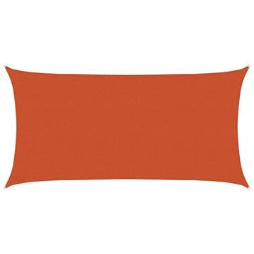 vidaXL Zonneschaduwzeil Oranje 2,5 x 6 m HDPE, Verzenden