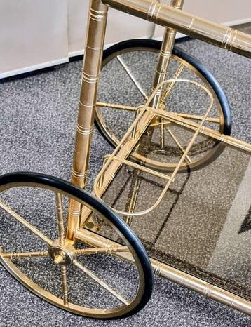 Serveerwagen - Messing - Leuk stukje., Antiek en Kunst