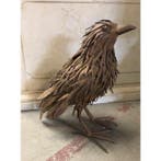 sculptuur, Mooie ijzeren kraai - 37 cm - Gemaakt van