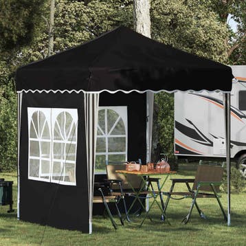 vidaXL Pop-up Feesttent 195 x 195 x 245 cm Zwart Oxford Stof, Verzenden