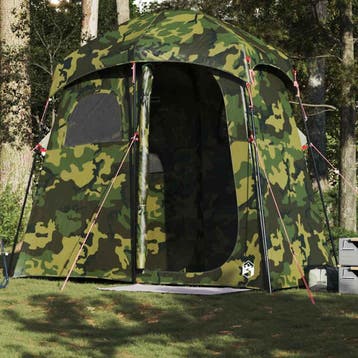 vidaXL Douchetent 2-persoons waterdicht camouflage, Verzenden, Nieuw