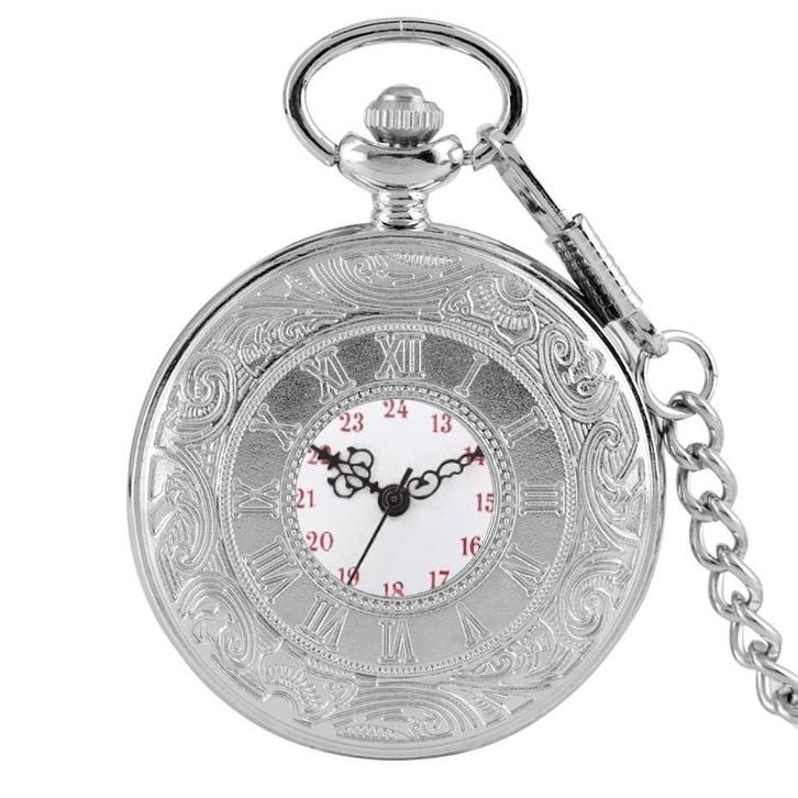 Fako - Zakhorloge - XXL - Roman Open - Ø 47mm -, Handtassen en Accessoires, Horloges | Heren, Verzenden