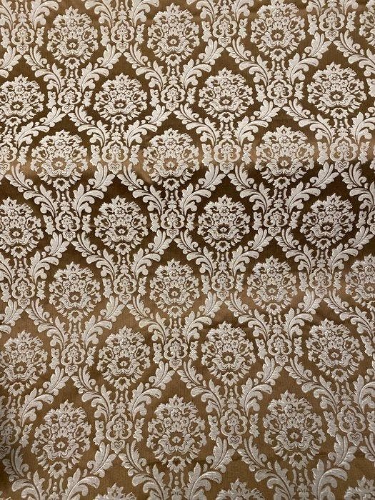 san Leucio - - Tissu damassé brun précieux - Tissu, Antiquités & Art, Tapis & Textile