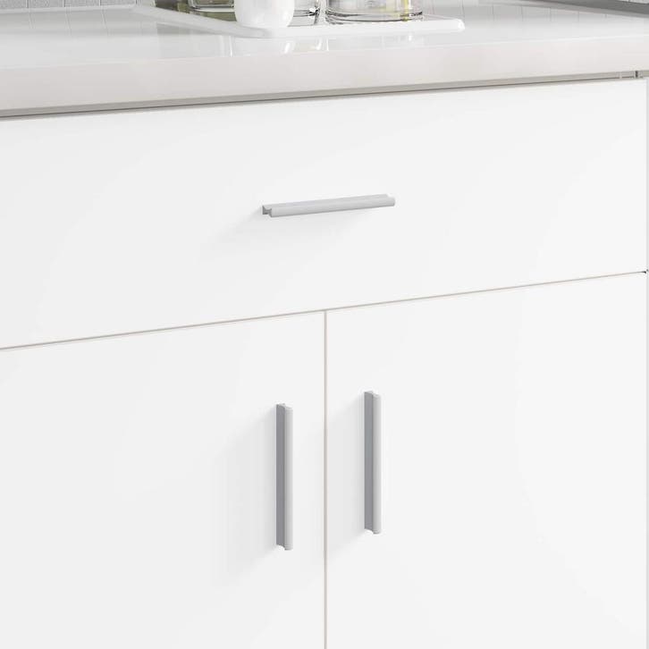 vidaXL Handvat Effen 828 pcs Zilver 105.7 x 7.4 x 15.5 mm, Doe-het-zelf en Bouw, Hang- en Sluitwerk, Nieuw, Verzenden