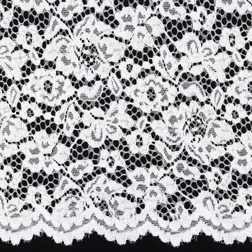 10 meter kant stof - Wit - 100% polyester, Verzenden, 120 cm of meer, Wit, Kant