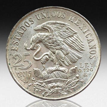 Mexico. Silver 25 Pesos (19th Summer Olympics - Mexico 1968), Postzegels en Munten