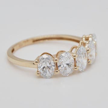 Zonder minimumprijs - Ring - 14 karaat Geel goud - 2.14ct., Nieuw
