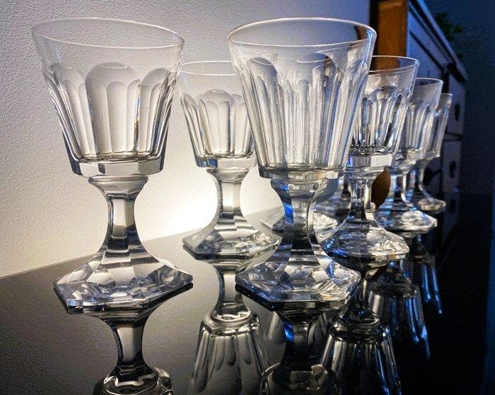 Val Saint Lambert - Drinkset (8) - Model Poniatowsky -, Antiek en Kunst, Antiek | Meubels | Tafels