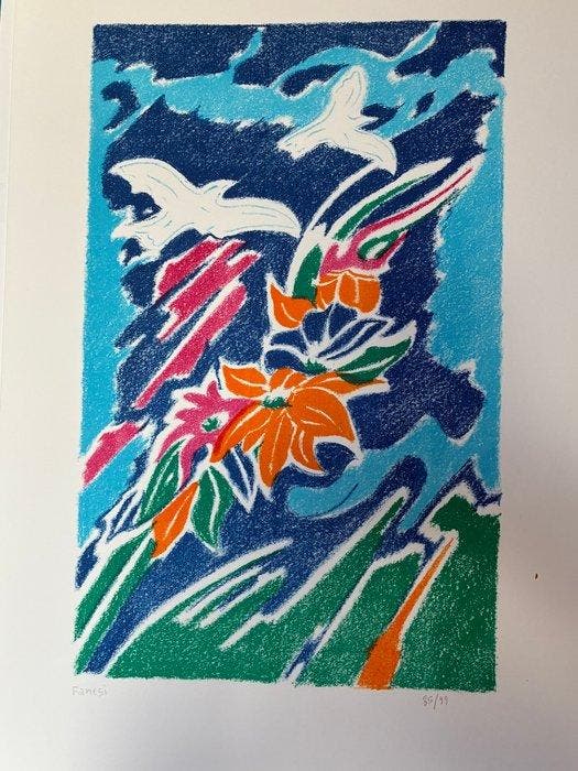 Bruno Fanesi (1935) - 6 x opere a colori, Antiek en Kunst, Antiek | Overige Antiek