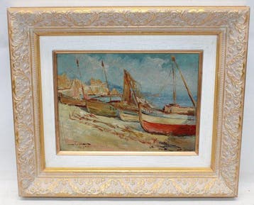 Joan Malagrava Ferragut (1913-?) - Barcas en la playa