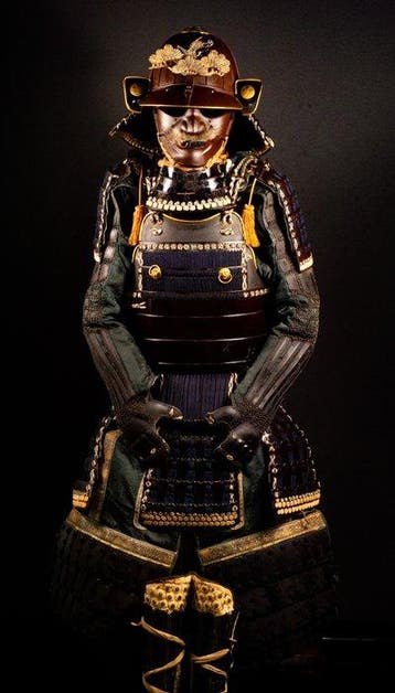Yoroi volledig samuraiharnas - Zijde, Koper, ijzer - Japan -