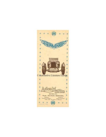 1930 ASTON MARTIN PROGRAMMA BROCHURE ENGELS, Ophalen of Verzenden