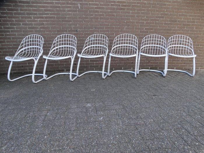 Thema - Gastone Rinaldi - Stoel (6) - Pascale - Metaal, Antiek en Kunst, Antiek | Meubels | Stoelen en Sofa's