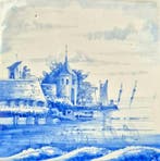 Antique Carreau - plein air - Antique - 1880-1900 - Bleu de