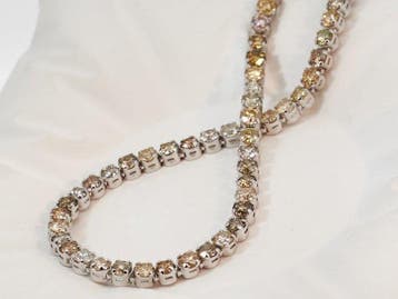 Zonder minimumprijs - Armband - 14 karaat Witgoud - 2.72ct.