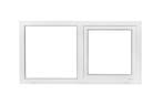 PVC raam draaikiep-vast b150xh80 cm Wit, Ophalen of Verzenden, Gevelraam of Ruit