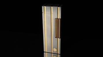 Dunhill - Two-Tone Vertical Lines Pattern Rollagas Lighter -