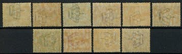 San Marino 1892 - Codeer of stempel de derde reeks van tien, Gestempeld