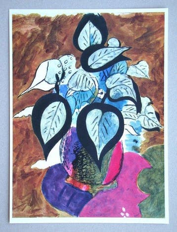 Georges Braque (1882-1963) - Feuillage en couleurs -, Antiquités & Art
