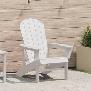 vidaXL Adirondack-stoel Wit HDPE, Tuin en Terras, Verzenden, Nieuw