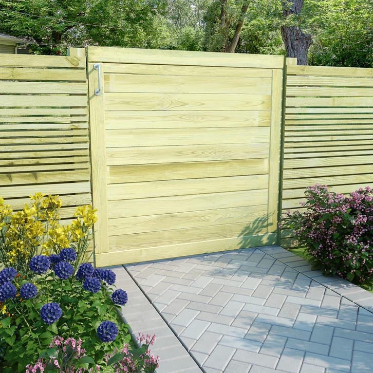 vidaXL Poort 100x100 cm geïmpregneerd grenenhout, Jardin & Terrasse, Portes de jardin, Envoi