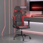 vidaXL Massage gamestoel kunstleer zwart en rood, Verzenden