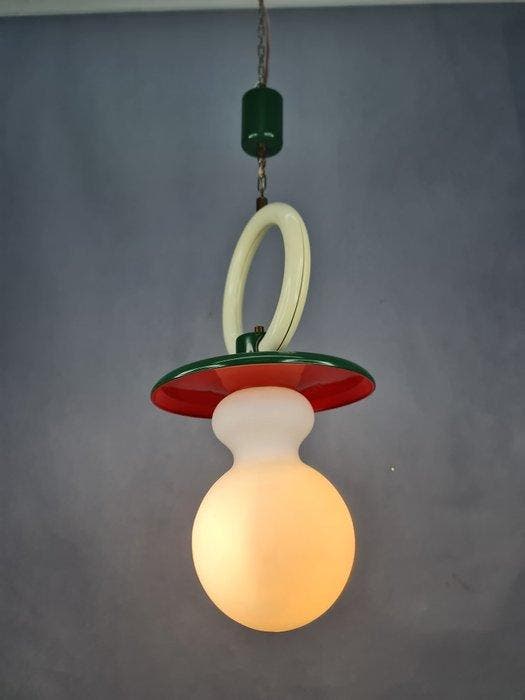 Plafondlamp - Fopspeen – Space Age-stijl - Messing,, Antiek en Kunst, Antiek | Verlichting