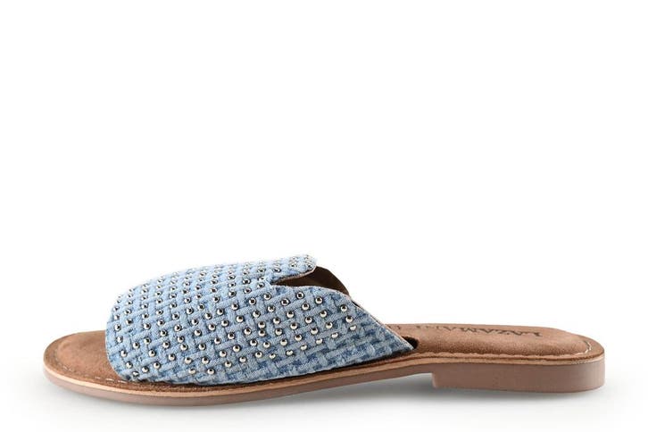 Lazamani Slippers in maat 41 Blauw, Kleding | Dames, Schoenen, Blauw, Zo goed als nieuw, Slippers, Verzenden