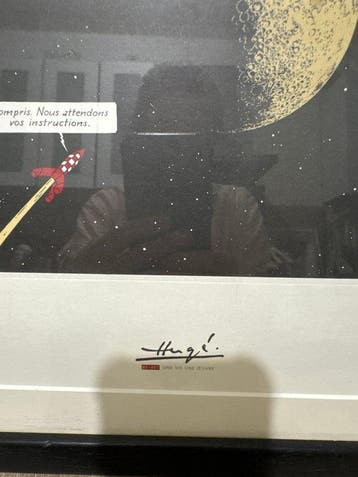 Hergé - Lithographie centenaire Hergé – Fusée vers la Lune