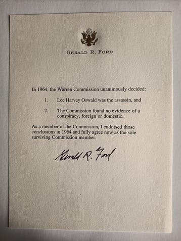 États-Unis - Document - President Gerald R. Ford - Origineel, Nieuw
