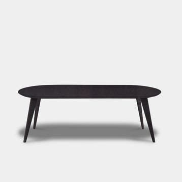 Tafel Plat Ovaal Eikenhout  Hout Onderstel  240x100