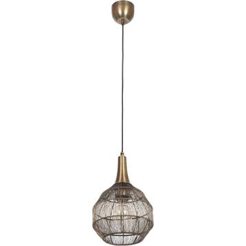 Bronzen LED Hanglamp - Metalen LED Lamp Trion Sorana | E27 F, Verzenden, Nieuw