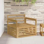 vidaXL Buitensofa Massief Acacia Hout Wit, Verzenden, Nieuw