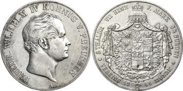 Doppeltaler, daalder 1844, Brandenburg-Pruisen Friedrich..., Verzenden, België