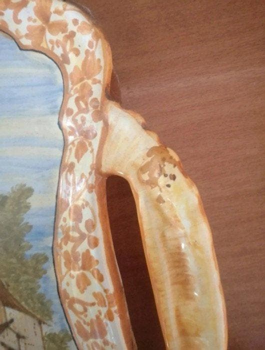 Dienblad - Aardewerk - Groot dienblad Castelli, Antiquités & Art, Antiquités | Verre & Cristal