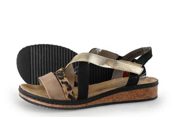 Rieker Sandalen in maat 41 Zwart, Verzenden, Zwart, Sandalen of Muiltjes, Zo goed als nieuw
