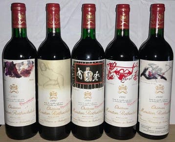 1992 , 1992, 1993, 1994, 1995, 1996 Chateau Mouton, Nieuw