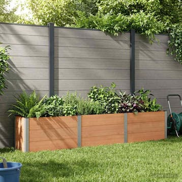 vidaXL Verhoogde plantenbak Bruin 300 x 50 x 54 cm WPC en, Verzenden