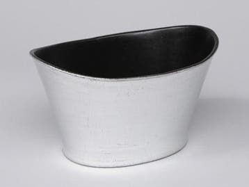 Bloempot Ovaal Zilver 22x15x12 cm, Huis en Inrichting, Nieuw